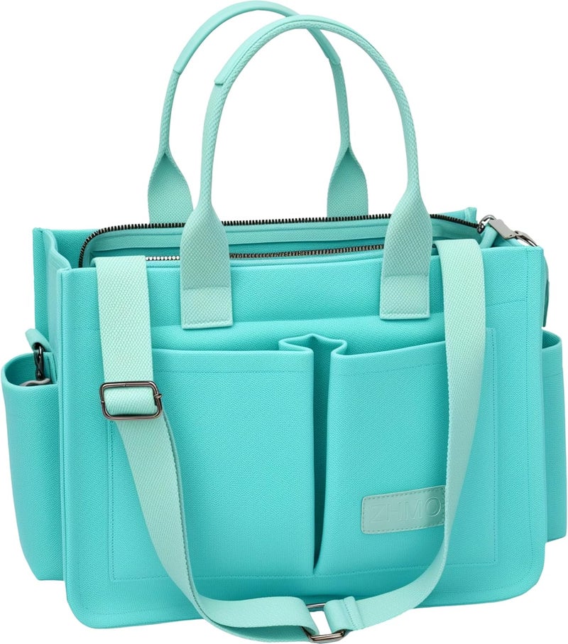 ZHMO Canvas Tote Bag for Women,Women's Bags Crossbody Bags Work Laptop Tote Bag Large Handbags Purse for Travel Nurse Teacher - Image 1